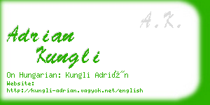 adrian kungli business card